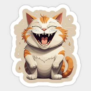 laughter cat Sticker